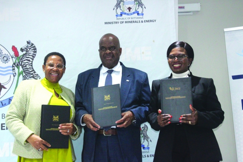 New deal: Richard-Madisa, Transport and Public Works permanent secretary, Bareng Malatsi and Makgolo at the MoU signing ceremony this week PIC: MBONGENI MGUNI