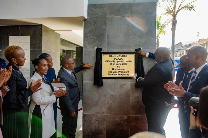 New beginnings: Tsogwane officially opened the revamped mall PIC: KHUMO PROPERTIES FACEBOOK