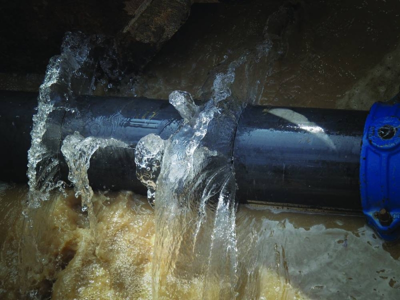 Broken water pipe PIC: STEPHENSPANDH.COM