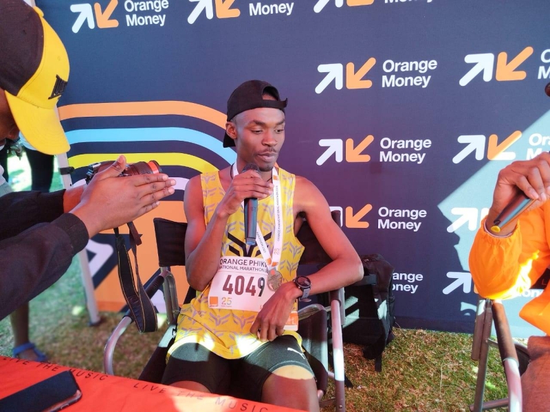 Orange Phikwe National Marathon winner: Folavio Sehohle