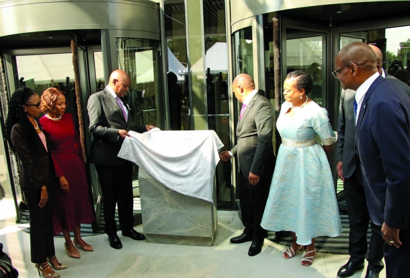 Presiding: Masisi officially launching the revamped BoB headquarters on Wednesday PIC: PHATSIMO KAPENG