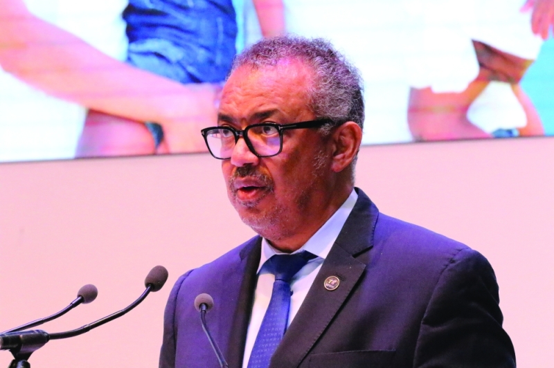 Dr Tedros Adhanom Ghebreyesus speaking during WHO conference PIC: PHATSIMO KAPENG