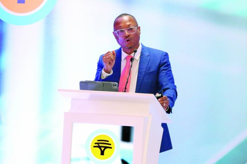 Healthy numbers: Bogatsu speaking at this week’s results briefing PIC: PHATSIMO KAPENG