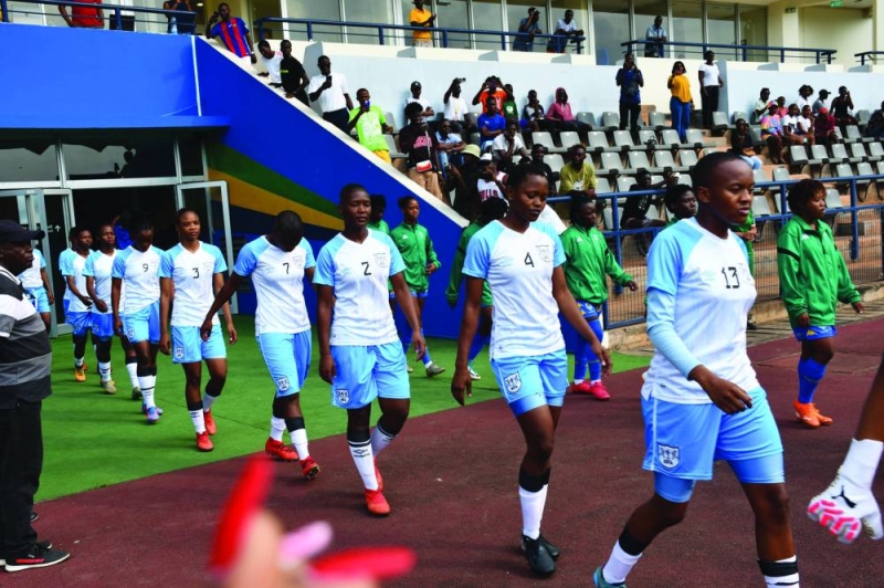 The Mares faced Gabon in the WAFCON first round of qualifiers at the Stade de Fransville in Gabon PIC: BFA