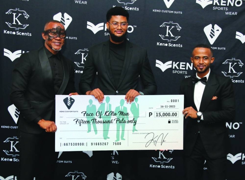Junior Aabobe (middle) was announced the winner during a reveal ceremony at Grand Aria Hotel in Gaborone PIC: PHATSIMO KAPENG