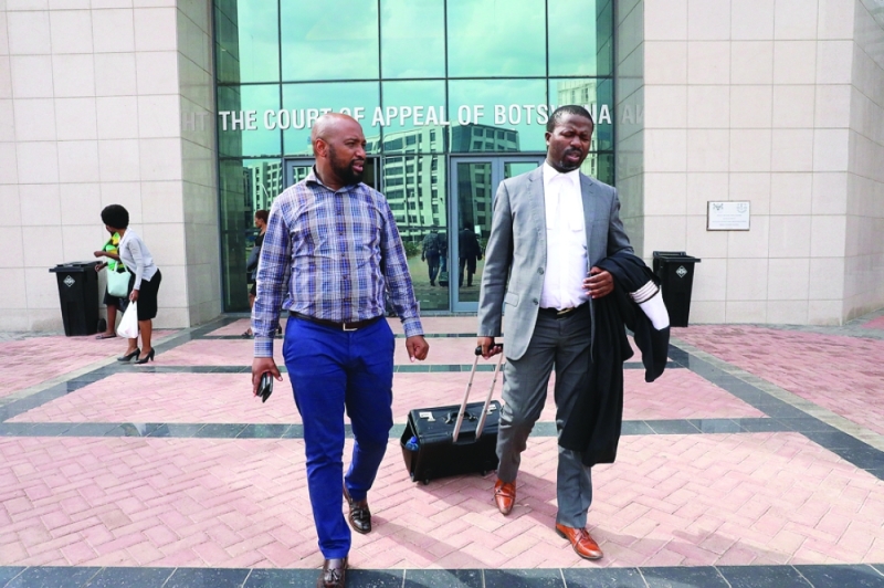Seretse and his laywer Ngakaagae FILE PIC