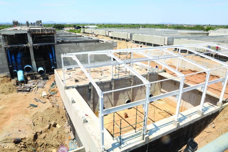 Mmamashia Water Treatment Plant under construction by Khato Civils. PIC MORERI SEJAKGOMO