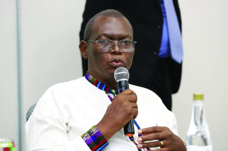 Nehemiah Modubule speaking at All Party Conference PIC: MORERI SEJAKGOMO