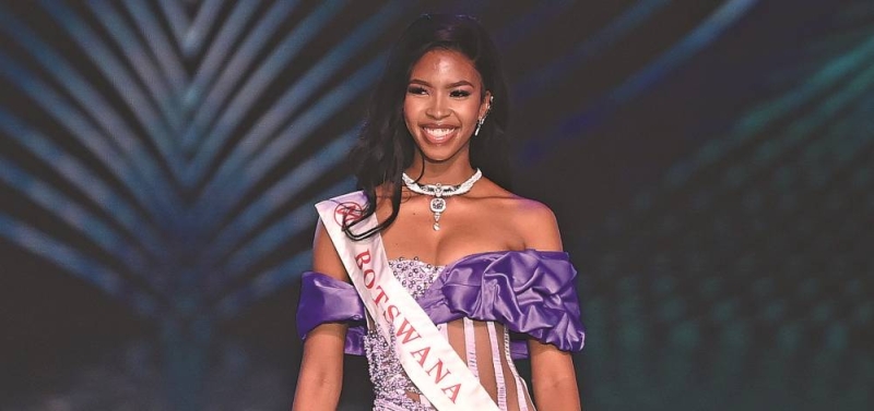 INDIA, Mumbai 9 March 2024, Miss Botswana Lesego Chombo with the others during the 71st Miss World competition at the Jio World Convention Center, Mumbai, India on 9 March 2024. Krystyna Pyszkova of Czech Republic as she wins the 71st Miss World competition while Chombo wins the Miss World Africa during the finale. (Pic:Monirul Bhuiyan/PRESS PHOTO)
