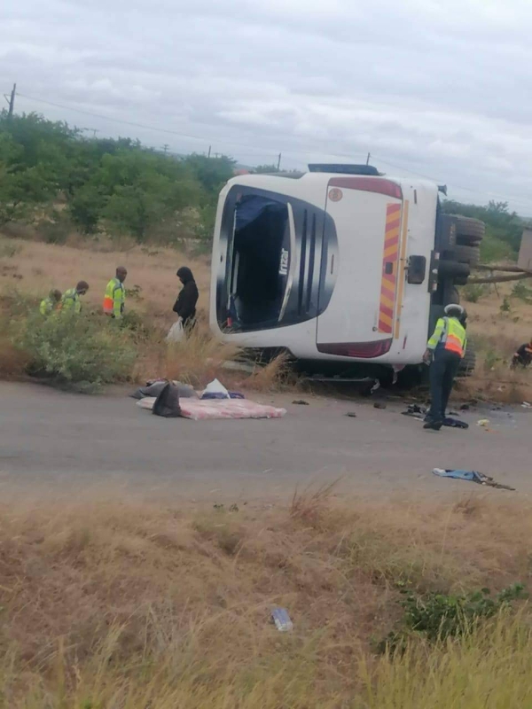 Francistown bound bus overturns, no fatalities recorded as yet - Vimarsana News