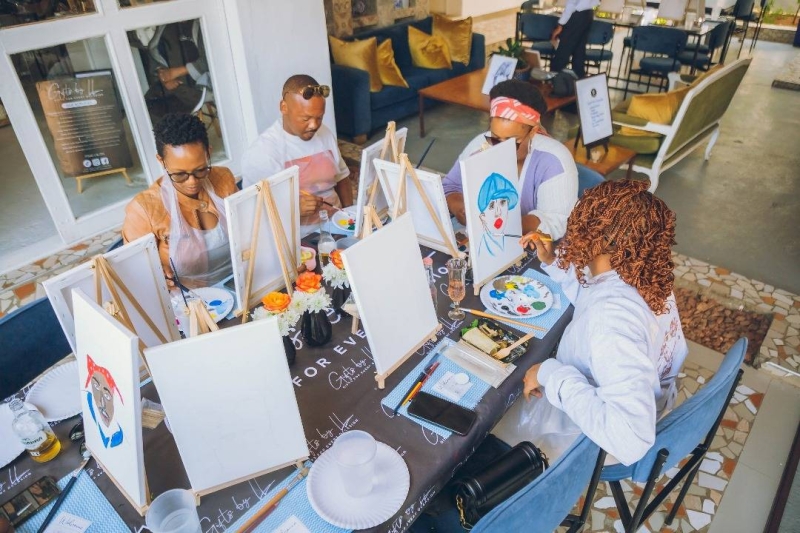 Participants during the previous Sip N' Paint event