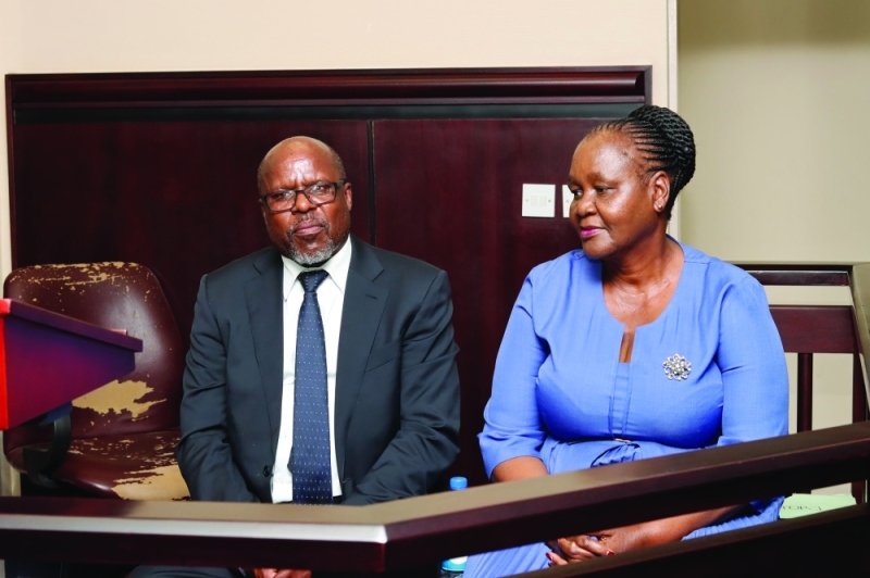 Morupisi and his wife, Pini, at the Gaborone high court PIC: PHATSIMO KAPENG