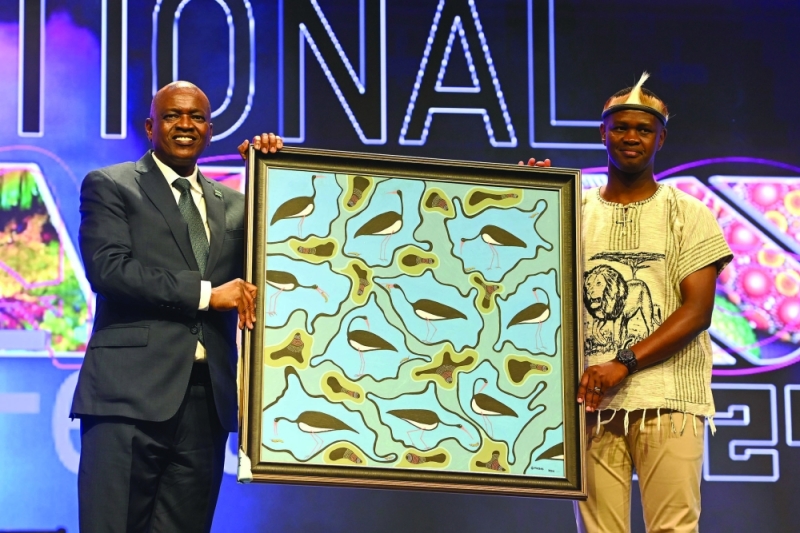 President Masisi and Minister Rakgare PIC: MONIRUL BYUIYAN