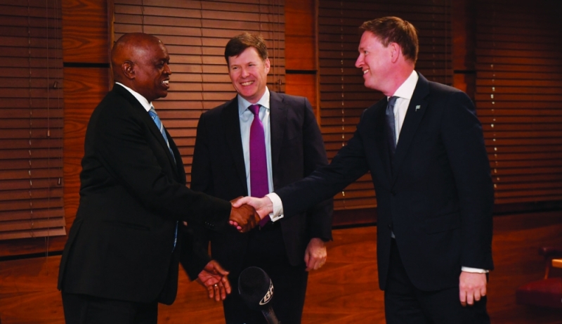 Strategising: Masisi, Wanblad and Cook met towards the end of June in Gaborone PIC: BW PRESIDENCY