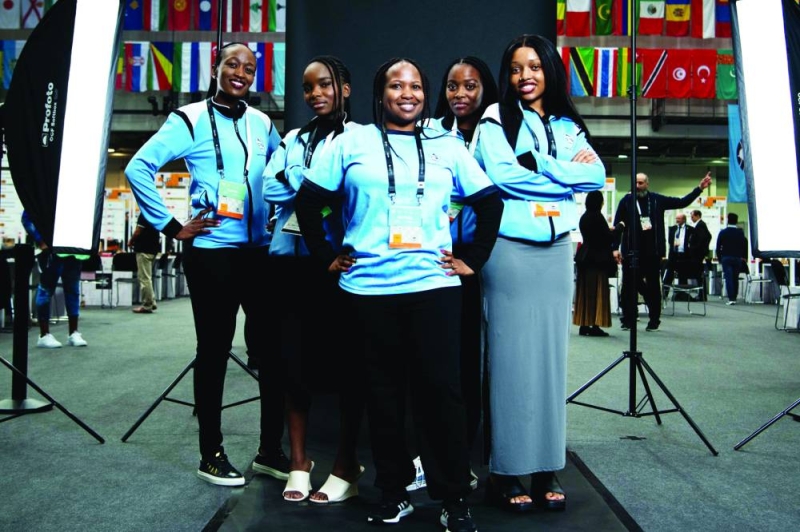 Botswana chess team at the 45th World Chess Federation (FIDE) Olympiad that was held in Budapest Hungary .PIC.Stev Bonhage