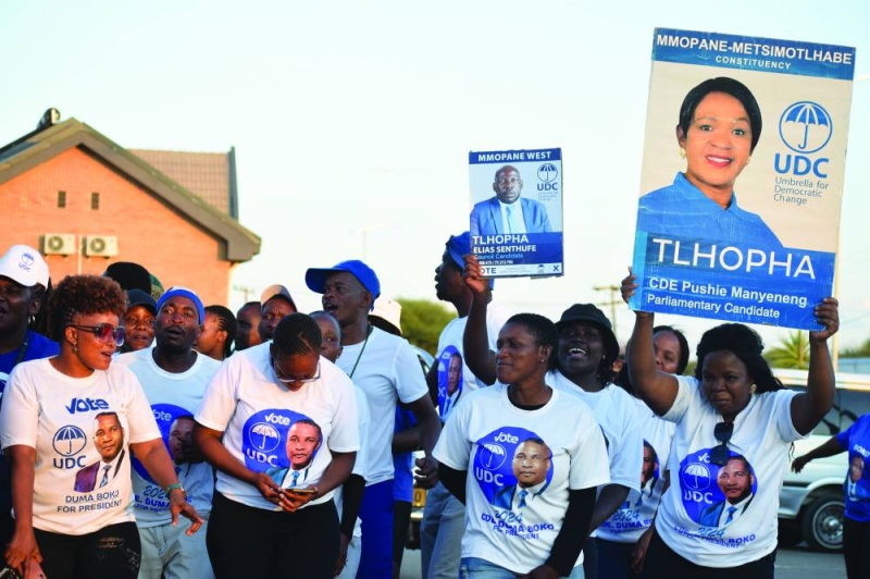UDC Mmopane-Metsimotlhabe constituency celebrating one of the few women (Helen Pushie Manyeneng) who made it to parliament. PIC PHATSIMO KAPENG