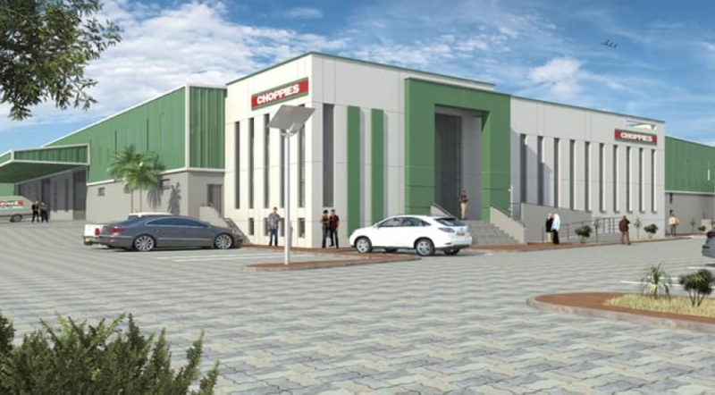 In the portfolio: Artists rendition of the Choppies Distribution Centre in Francistown