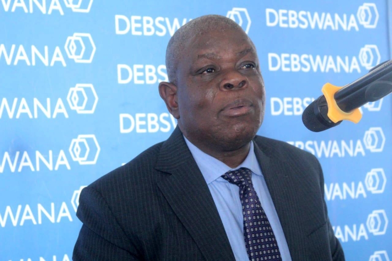 Debswana Managing Director Andrew Motsomi during Rakops JSS porta cabin classroom handover. PIC: Lesedi Mkhutshwa