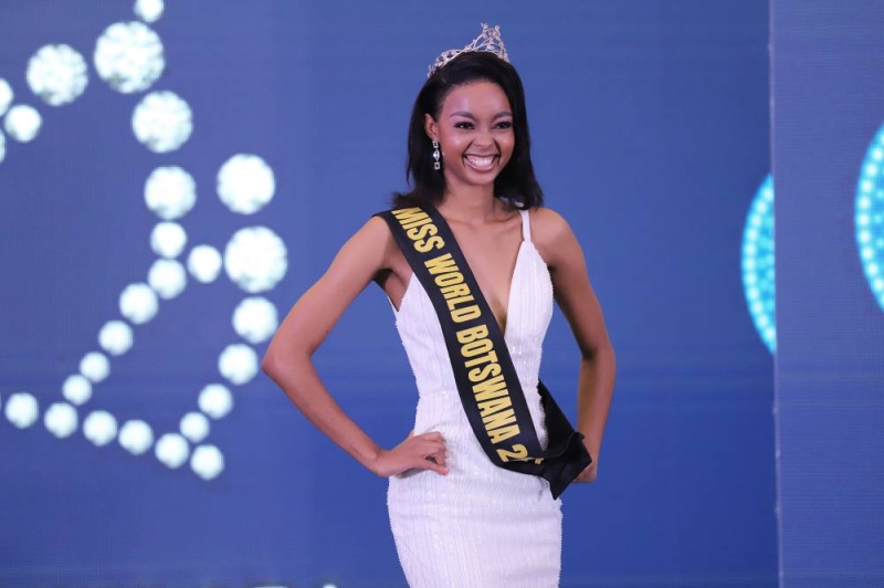 Miss World Botswana Anicia Gaothusi .PIC.KENNEDY RAMOKONE
