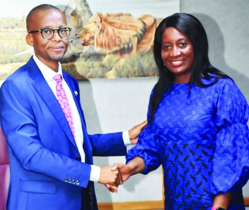 Done deal: Gaolathe and Mupotola after the signing ceremony PIC: PPRA FACEBOOK