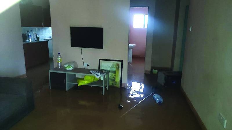 Inside Kaelo's house