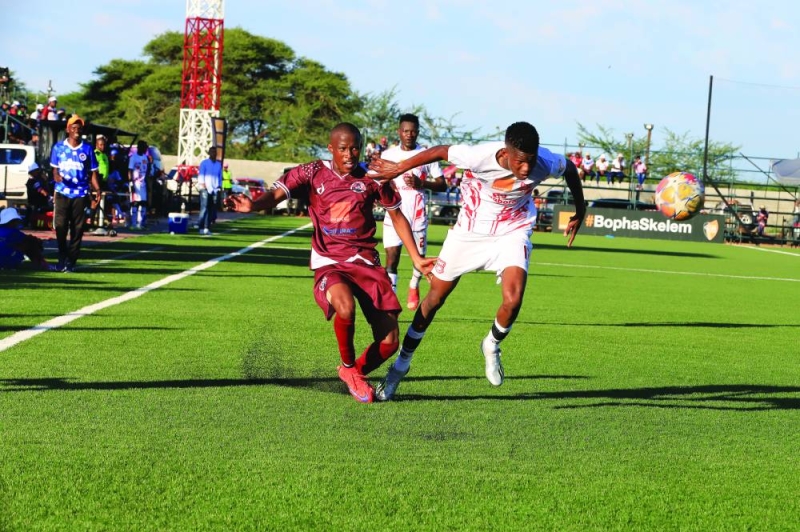 CUP OF UPSETS: Gaborone United (in white) suffered a shocking defeat to lower division side, Holy Ghost in the last 32 round of the Orange FA Cup PIC MORERI SEJAKGOMO