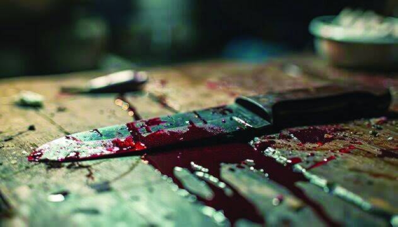 Knife with blood