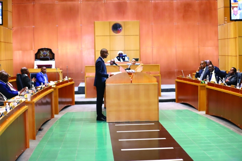 Making decisions: Gaolathe presented his inaugural budget speech recently PIC: KENNEDY RAMOKONE