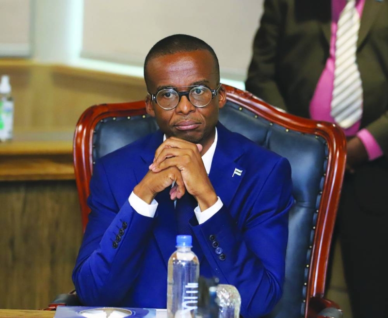 Watching trends: Finance Minister, Ndaba Gaolathe, faces a baptism of fire in his first fiscal year, handling a diamond-led recession PIC PHATSIMO KAPENG