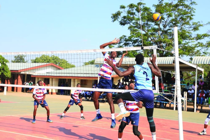 Botswana Volleyball Federation (BVF) national league action between Magstimela and Spiking Stars PIC: MORERI SEJAKGOMO