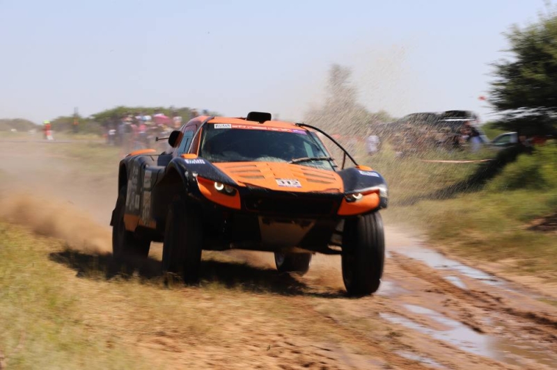 Dewald Van Breda and Adriaan Boets claimed the overall best team and the first ever champions of the Sarona Kalahari 1000km Race PIC.KENNEDY RAMOKONE