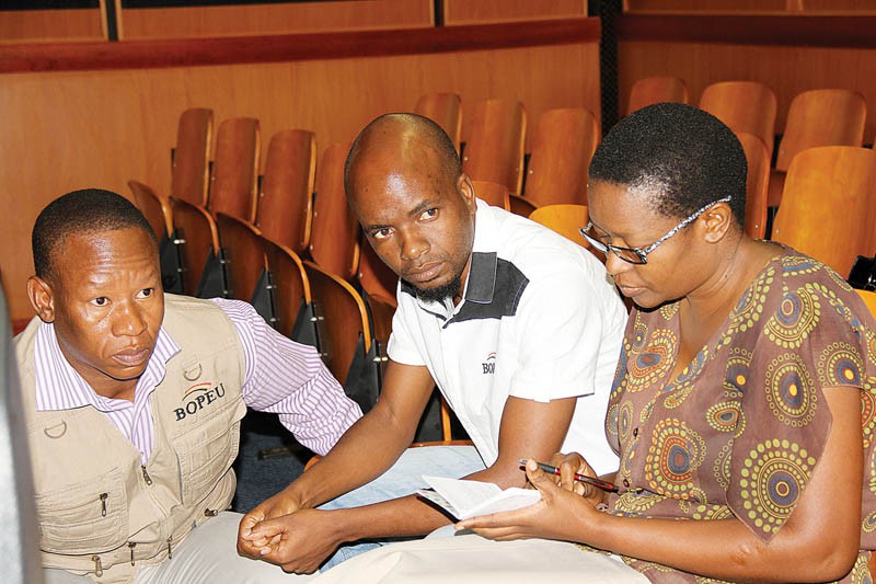 BOPEU members in court yesterday. PIC: KENNEDY RAMOKONE