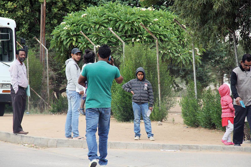 Indian migrants at Mogoditshane police station
