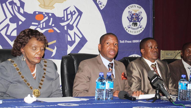 BFA president Tebogo Sebego briefing members of the media on the coming game of Zebras against Burkina Faso Pic Keoagile Bonang