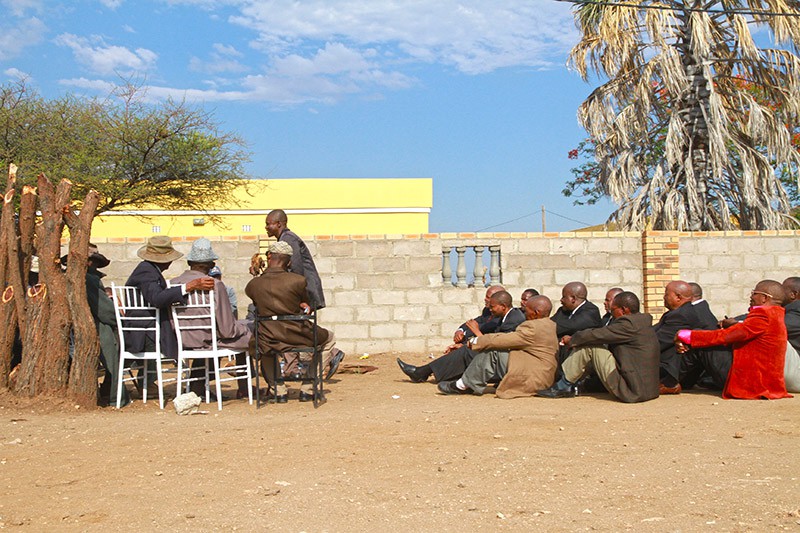 Traditional marriage negotiation PIC. THALEFANG CHARLES