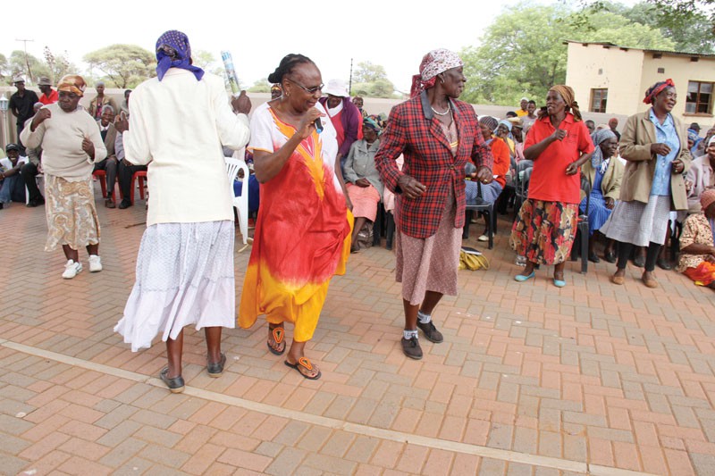 Molokomme gets the elderly up and dancing.PIC: MORERI SEJAKGOMO