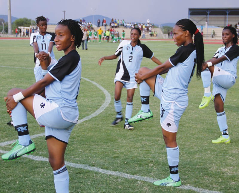 Raising hopes: The women's team beat their Madagascar counterparts 3- 1 in the first leg of the All Africa Games qualifiers 