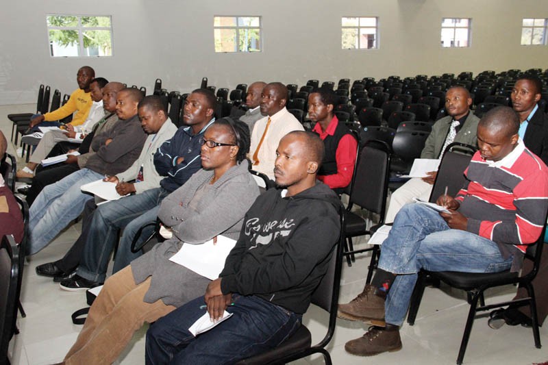 Maths teachers attending a workshop hosted by Maths Association of Botswana at Limkokwing