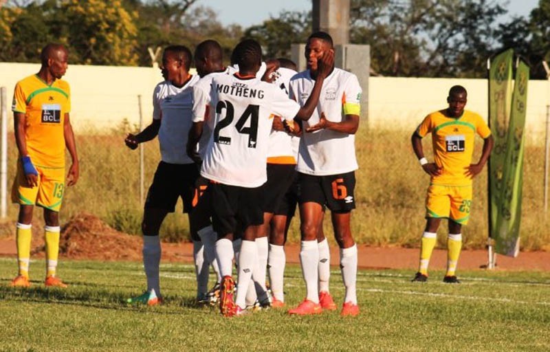 Job done: Orapa celebrate their goal against Nico United. PIC: SHINGIRAI Madondo