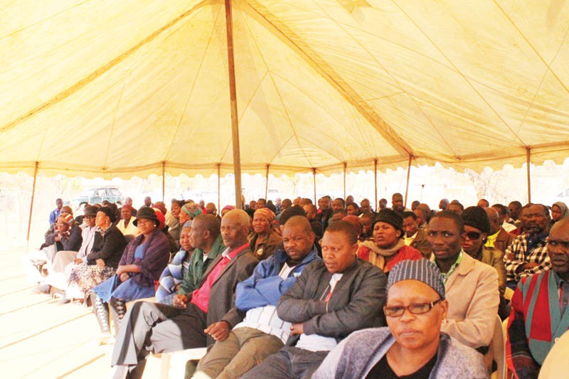 Some of BCL employees who attended the Wednesday funeral in Damchujenaa