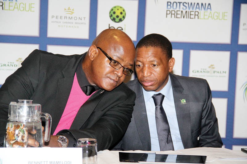 Seeking autonomy: BPL chief executive officer, Bennet Mamelodi (left) and BFA president, Tebogo Sebego are not new to the autonomy debate. PIC: KABO MPAETONA