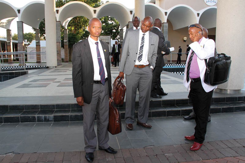 Some of the members of Ntlo ya Dikgosi after yesterday's debates