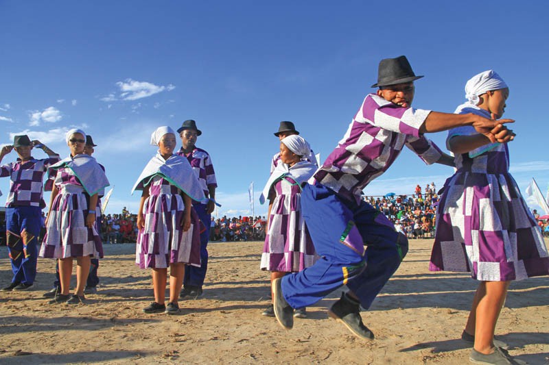 Eleven polka troupes from Gantsi and Kgalagadi Districts participated in the inaugural Kalahari Polka Festival in Tsabong that was graced by among others President Ian Khama. PIC: THALEFANG CHARLES