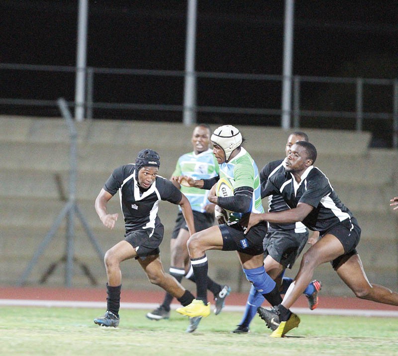 Action between UB Rhinos and Jaguars. PIC: KABO MPAETONA