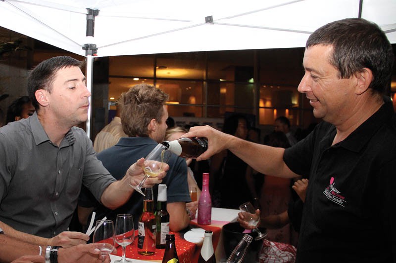 The food and wine tasting event at Gourment and Grill restaurant attracted a big crowd