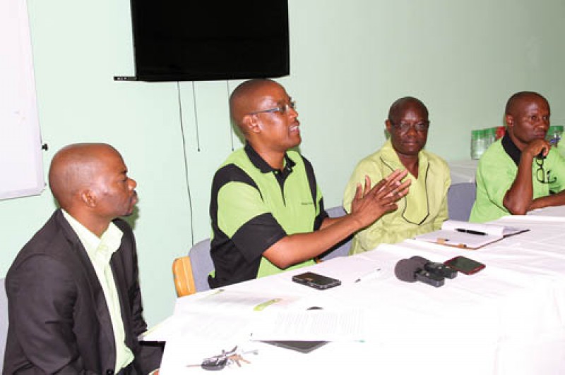 BCP president, Dumelang Saleshando addressing the media yesterday