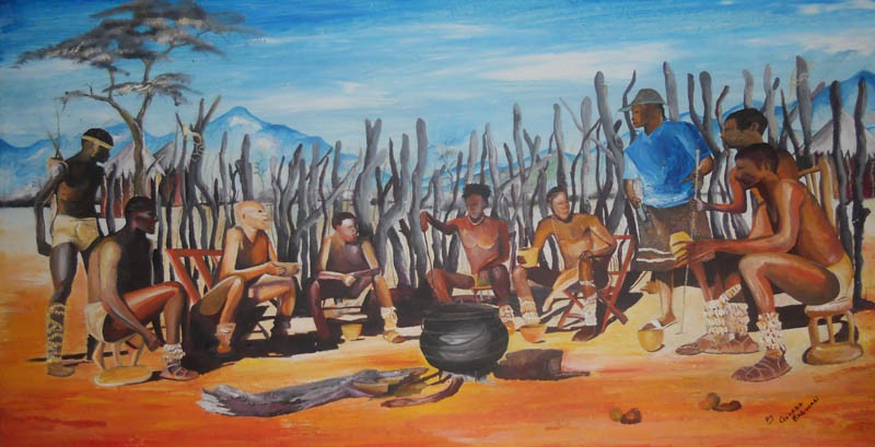 Bagwasi's artwork titled 'Lo a bedikwa ko kotleng' will also be exhibited