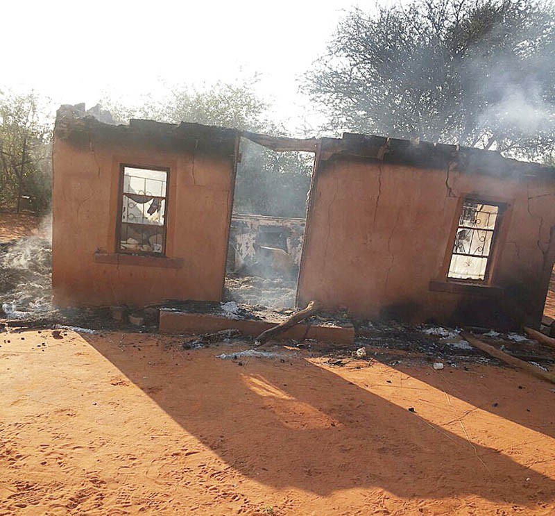 Forty- seven year- old Atameleng Rakgati lost all three of her houses to a fire caused by a gun- wielding man. Rakgati, her children and grandchildren are now staying a tent 