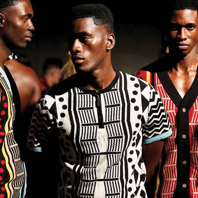 A shot from the S.A Mean's wear backstage with maXhosa