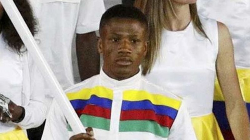 Jonas Junius was Namibia's flag-bearer during the opening ceremony on Friday